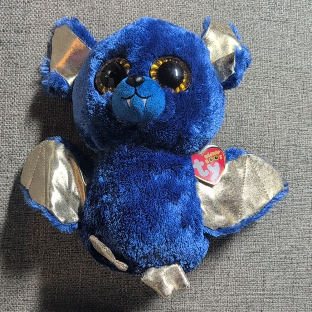 Ty Blue Plush Toy with Silver Details
